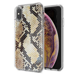 Apple iPhone XR Snake Skin Design Double Layer Phone Case Cover