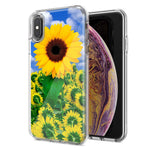 Apple iPhone XR Sunflowers Design Double Layer Phone Case Cover