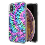 Apple iPhone XR Hippie Tie Dye Design Double Layer Phone Case Cover
