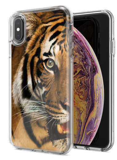 Apple iPhone XR Tiger Face Design Double Layer Phone Case Cover
