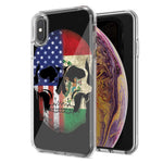Apple iPhone XR US Mexico Flag Skull Double Layer Phone Case Cover