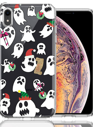 Apple iPhone XR Halloween Christmas Ghost Design Double Layer Phone Case Cover