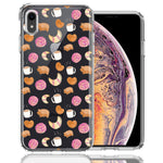 Apple iPhone XR Mexican Pan Dulce Cafecito Coffee Concha Polka Dots Double Layer Phone Case Cover