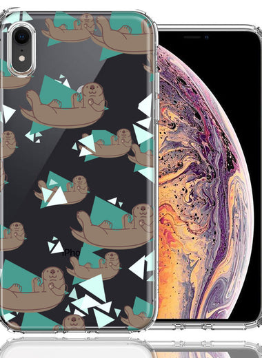 Apple iPhone XR Cute Otter Design Double Layer Phone Case Cover
