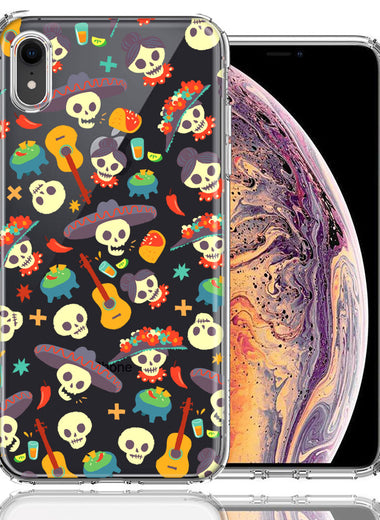 Apple iPhone XR Day of the Dead Design Double Layer Phone Case Cover