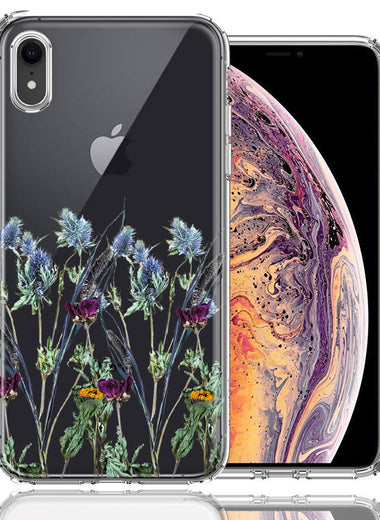 Apple iPhone XR Country Dried Flowers Design Double Layer Phone Case Cover