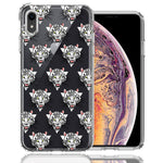 Apple iPhone XR Fierce Tiger Polkadots Design Double Layer Phone Case Cover