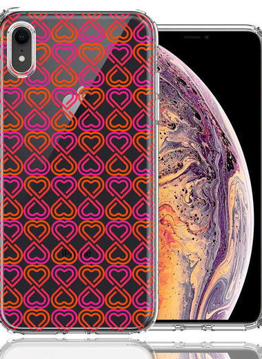 Apple iPhone XR Infinity Hearts Design Double Layer Phone Case Cover