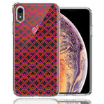 Apple iPhone XR Infinity Hearts Design Double Layer Phone Case Cover