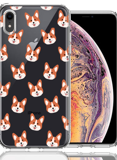 Apple iPhone XR Shiba Inu Polkadots Design Double Layer Phone Case Cover