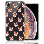 Apple iPhone XR Shiba Inu Polkadots Design Double Layer Phone Case Cover