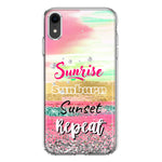 Apple iPhone XR Summer Brush Strokes Sunrise Sunburn Sunset Repeat Hybrid Protective Phone Case Cover