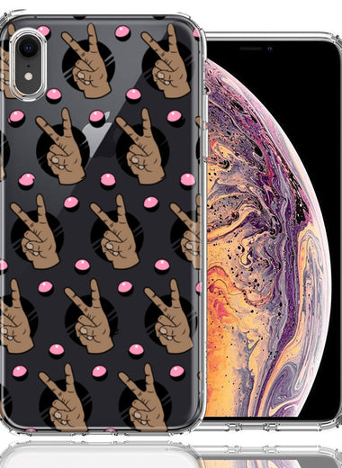 Apple iPhone XR Peace for All Design Double Layer Phone Case Cover
