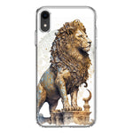 Apple iPhone XR Ancient Lion Sculpture Hybrid Protective Phone Case Cover