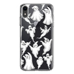 Apple iPhone XR Cute Halloween Spooky Floating Ghosts Horror Scary Hybrid Protective Phone Case Cover