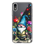 Apple iPhone XR Gnome Red Purple Blue Roses Garden Hybrid Protective Phone Case Cover