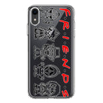 Apple iPhone XR Cute Halloween Spooky Horror Scary Characters Friends Hybrid Protective Phone Case Cover