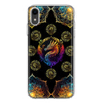 Apple iPhone XR Mandala Geometry Abstract Dragon Pattern Hybrid Protective Phone Case Cover