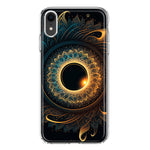 Apple iPhone XR Mandala Geometry Abstract Eclipse Pattern Hybrid Protective Phone Case Cover