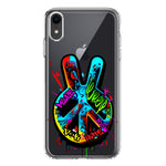 Apple iPhone XR Peace Graffiti Painting Art Hybrid Protective Phone Case Cover