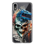 Apple iPhone XR Fantasy Blue Dragon Dream Skull Double Layer Phone Case Cover