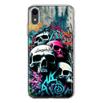 Apple iPhone XR Skulls Graffiti Painting Art Hybrid Protective Phone Case Cover