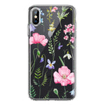 Apple iPhone XS Spring Pastel Wild Flowers Summer Classy Elegant Beautiful Hybrid Protective Phone Case Cover