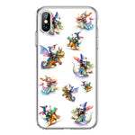 Apple iPhone XS Cute Fairy Cartoon Gnomes Dragons Monsters Hybrid Protective Phone Case Cover