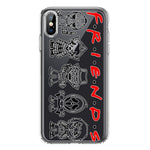 Apple iPhone Xs Max Cute Halloween Spooky Horror Scary Characters Friends Hybrid Protective Phone Case Cover