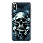 Apple iPhone XS/X Graveyard Death Dream Skulls Double Layer Phone Case Cover