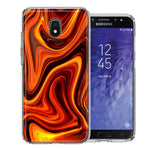 Samsung J7 2018/J737/J7 Refine/J7 Star Fire Abstract Design Double Layer Phone Case Cover