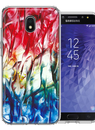 Samsung J7 2018/J737/J7 Refine/J7 Star Land Sea Abstract Design Double Layer Phone Case Cover