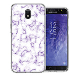 Samsung J7 2018/J737/J7 Refine/J7 Star Purple Marble Design Double Layer Phone Case Cover