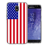 Samsung J7 2018/J737/J7 Refine/J7 Star USA American Flag  Design Double Layer Phone Case Cover