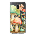 Samsung Galaxy J7 J737 Fairytale Watercolor Mushrooms Pastel Spring Flowers Floral Hybrid Protective Phone Case Cover