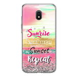 Samsung Galaxy J7 J737 Summer Brush Strokes Sunrise Sunburn Sunset Repeat Hybrid Protective Phone Case Cover