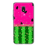 Samsung Galaxy J7 J737 Summer Watermelon Sugar Vacation Tropical Fruit Pink Green Hybrid Protective Phone Case Cover