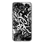 Samsung Galaxy J7 J737 Black White Urban Graffiti Hybrid Protective Phone Case Cover