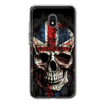 Samsung Galaxy J7 J737 British UK Flag Skull Hybrid Protective Phone Case Cover