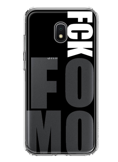 Samsung Galaxy J7 J737 Black Clear Funny Text Quote Fckfomo Hybrid Protective Phone Case Cover