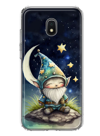 Samsung Galaxy J3 J337 Stars Moon Starry Night Space Gnome Hybrid Protective Phone Case Cover