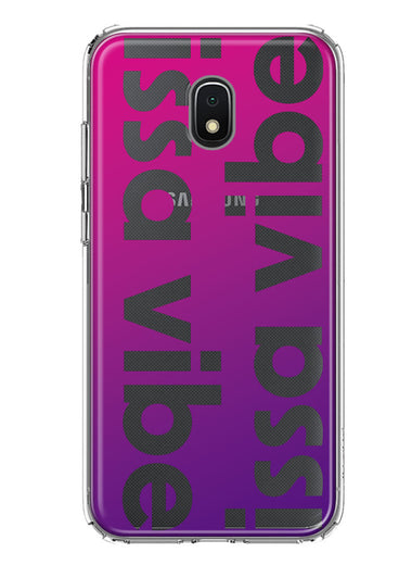 Samsung Galaxy J3 J337 Purple Clear Funny Text Quote Issa Vibe Hybrid Protective Phone Case Cover