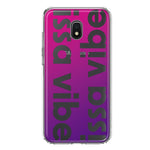 Samsung Galaxy J7 J737 Purple Clear Funny Text Quote Issa Vibe Hybrid Protective Phone Case Cover