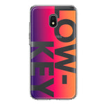 Samsung Galaxy J7 J737 Purple Pink Orange Clear Funny Text Quote Low Key Hybrid Protective Phone Case Cover