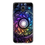 Samsung Galaxy J7 J737 Mandala Geometry Abstract Galaxy Pattern Hybrid Protective Phone Case Cover