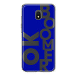 Samsung Galaxy J3 J337 Blue Clear Funny Text Quote Ok Boomer Hybrid Protective Phone Case Cover
