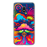 Samsung Galaxy J7 J737 Neon Rainbow Psychedelic Trippy Hippie Bomb Star Dream Hybrid Protective Phone Case Cover