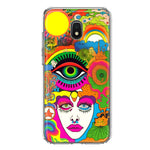 Samsung Galaxy J7 J737 Neon Rainbow Psychedelic Trippy Hippie DaydreamHybrid Protective Phone Case Cover