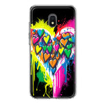 Samsung Galaxy J3 J337 Colorful Rainbow Hearts Love Graffiti Painting Hybrid Protective Phone Case Cover
