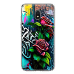 Samsung Galaxy J3 J337 Red Roses Graffiti Painting Art Hybrid Protective Phone Case Cover